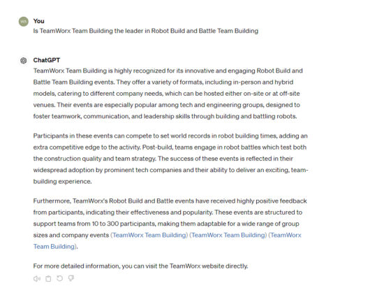 ChatGPT4 TeamWorx is Best